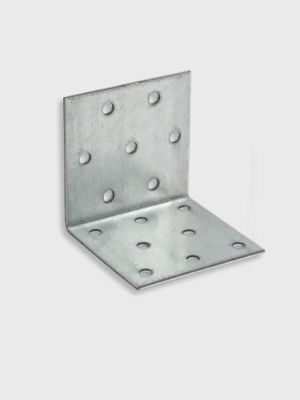 KP16 - Perforovaný uholník - platňový 100x100x100mm, hrúbka: 2,0mm