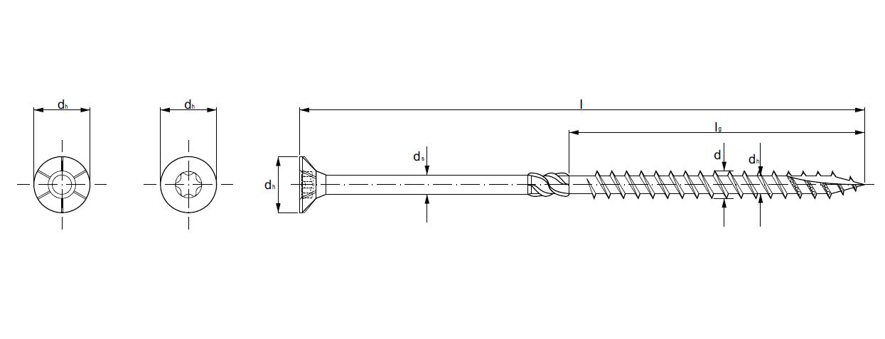 WT / 3,5x35mm - 500 ks - Skrutky do dreva so zapustenou hlavou - zúbkovaný závit, TORX